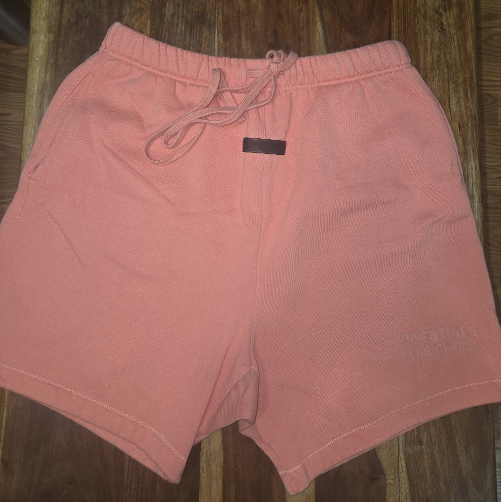 Essentials Unisex Salmon Colored Sweat Shorts